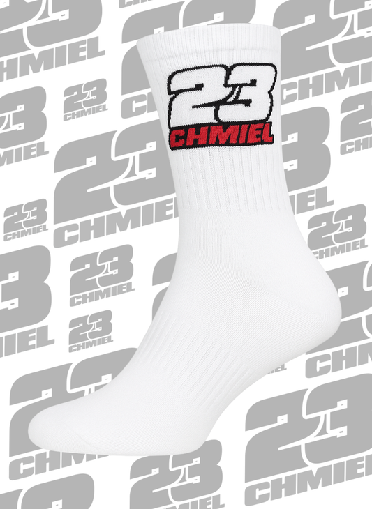 Skarpety sportowe długie białe
