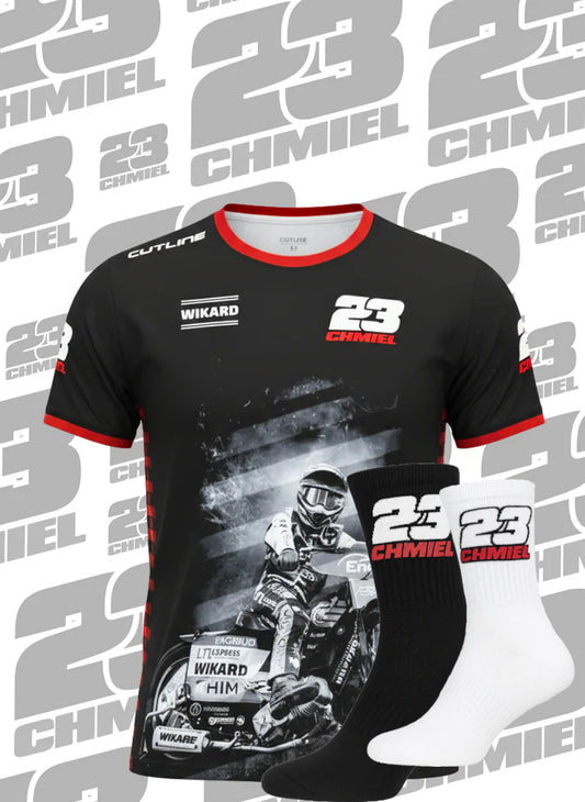 T-Shirt PRO + skarpety SPORTOWE DŁUGIE (białe lub czarne)